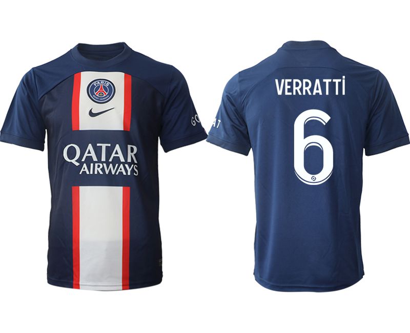 Men 2022-2023 Club Paris St German home aaa version blue #6 Soccer Jersey->paris st german jersey->Soccer Club Jersey